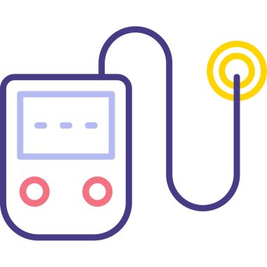 Kablo simgesinin vektör illüstrasyonu