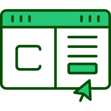 web sayfası renk çizgisi vektör simgesi