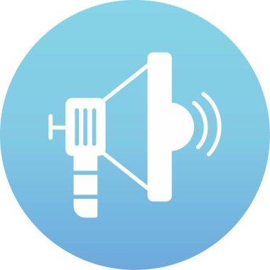 Konuşmacı. Web simgesi basit illüstrasyon