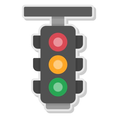 Trafik ışığı simgesi, düz biçim