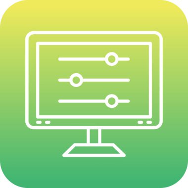 vektör Lcd düz simgesi