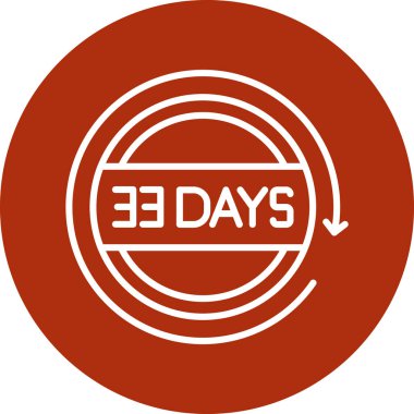 3 gün geri sayım simgesinin vektör çizimi