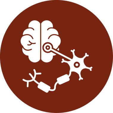 Beyin. Web simgesi basit tasarım