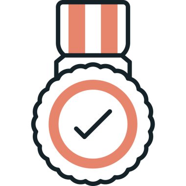 Madalya. Web simgesi basit illüstrasyon