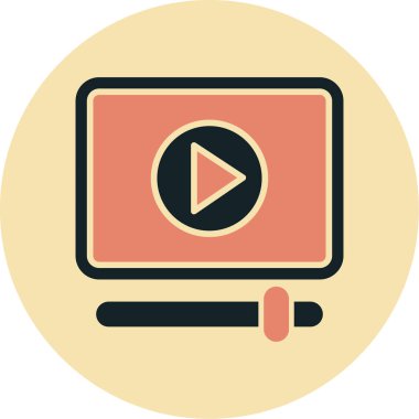 video oynatıcı vektör simgesi