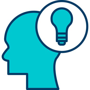 Tamamlanmış yaratıcı fikir simgesi - özet biçimi