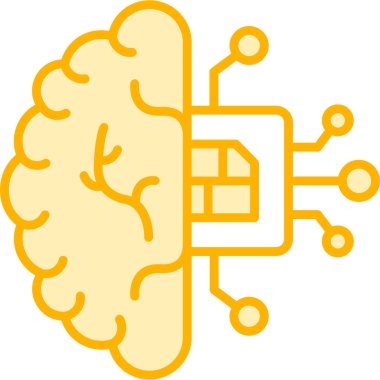 Beyin. Web simgesi basit illüstrasyon