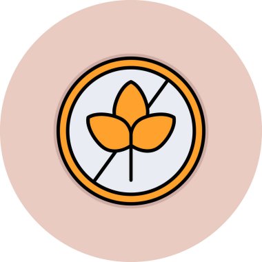 Bir çiçek simgesinin vektör illüstrasyonu