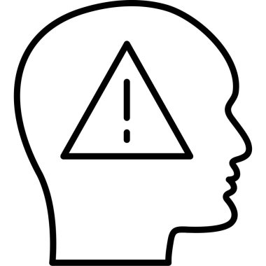 Beyin. Web simgesi basit illüstrasyon