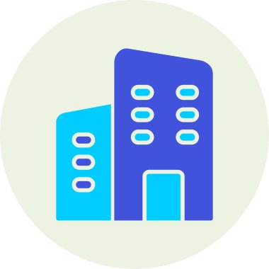 Bina. Web simgesi basit illüstrasyon