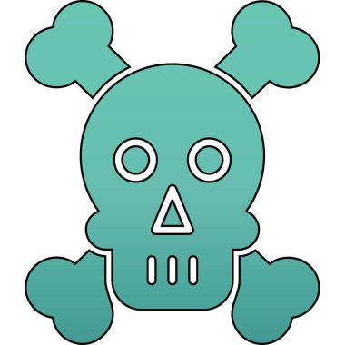 kafatası simgesi. vektör illüstrasyonu