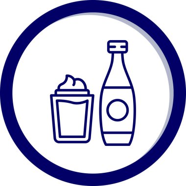 içki ikonu vektör illüstrasyonu