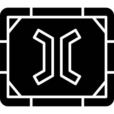 Ana hatlar biçiminde bilgisayar donanım simgesi