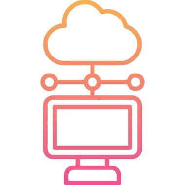 bulut teknoloji simge vektör çizim