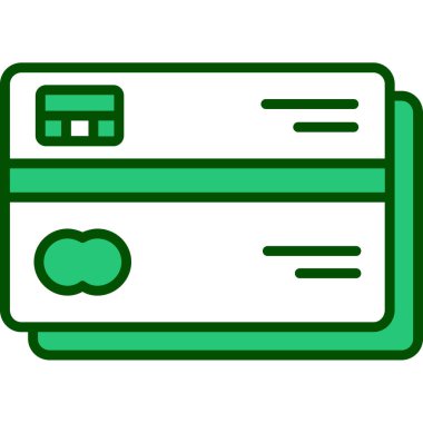 Banka kartı vektör illüstrasyonu