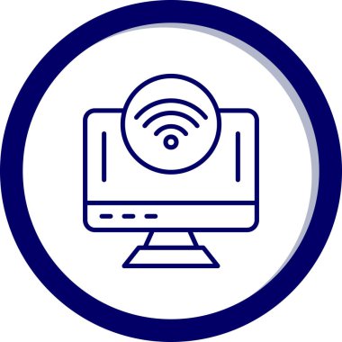 Web simgesi, vektör illüstrasyonunu izle