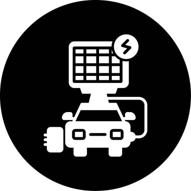 Elektrikli araba simgesi, basit biçim