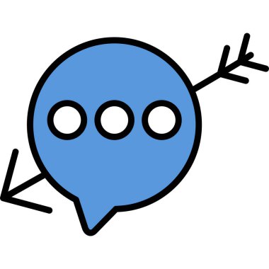 Sosyal sembol simgesine sahip konuşma balonu