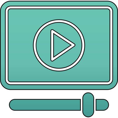 Bir tablet simgesinin vektör illüstrasyonu