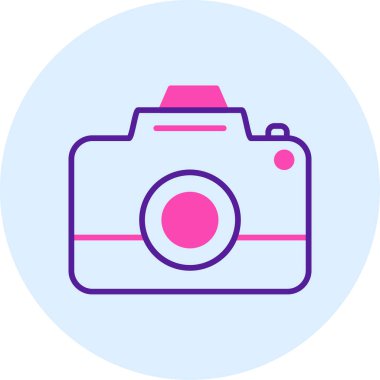 Kamera. Web simgesi basit illüstrasyon