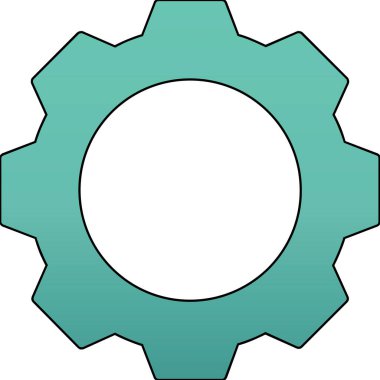 dişli simgesinin vektör illüstrasyonu