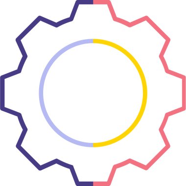 Vites vektör simgesi. biçim düz grafik sembolü, sarı renk, yuvarlak açı.