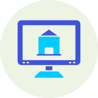 bilgisayar monitörü web simgesi vektör tasarımı