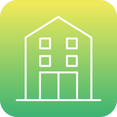 Benzersiz bina ve ev vektör simgesi