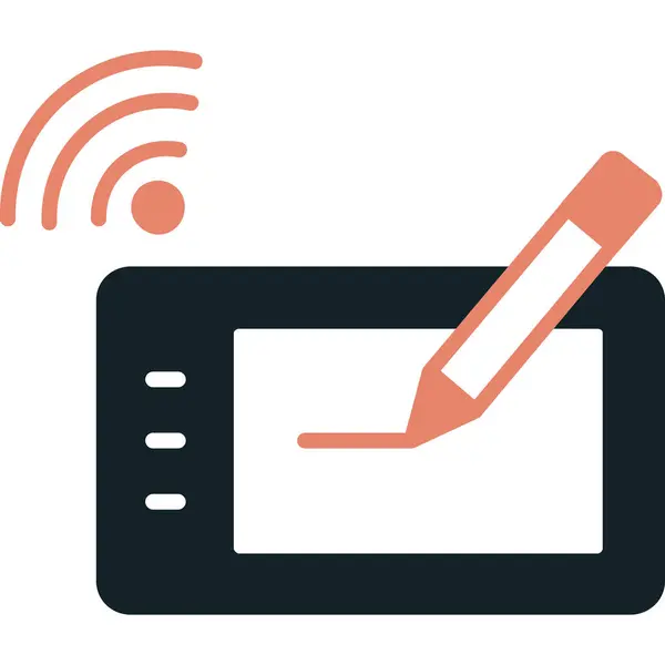 Kalem Tableti Web simgesi, vektör illüstrasyonu