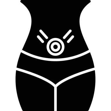 Elbise giymiş bir kadının vektör çizimi