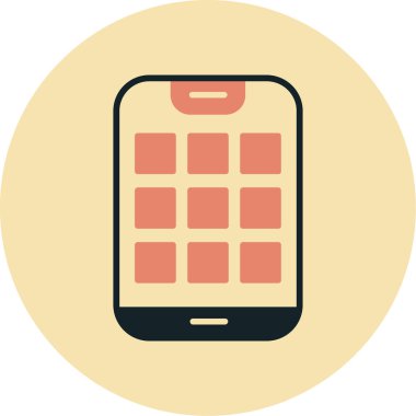 Cep telefonu. Web simgesi basit illüstrasyon