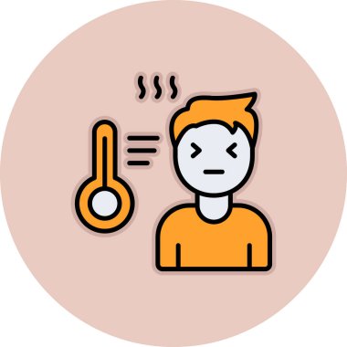 Soğuk ateş renk çizgisi simgesi.