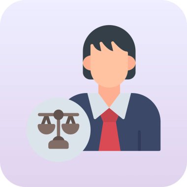 Hukuk vektörü düz renk simgesi