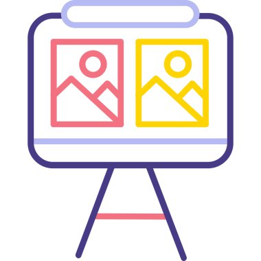 fotoğraf galerisi renk vektör illüstrasyonu