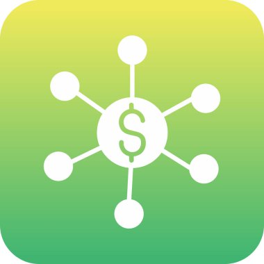 Dolar simgesiyle dolar işareti, basit illüstrasyon.