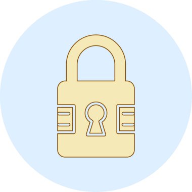 asma kilit ikon vektör çizimi