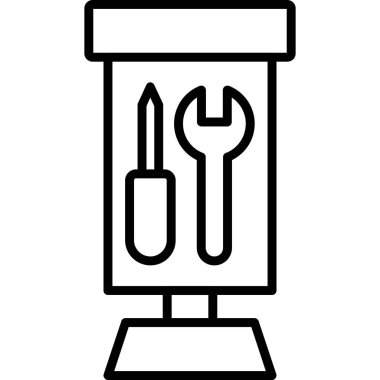 Tornavida. Web simgesi basit tasarım