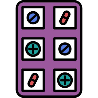 hap simgesi, vektör illüstrasyonu