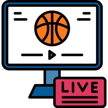 canlı spor simgesi, vektör illüstrasyonu