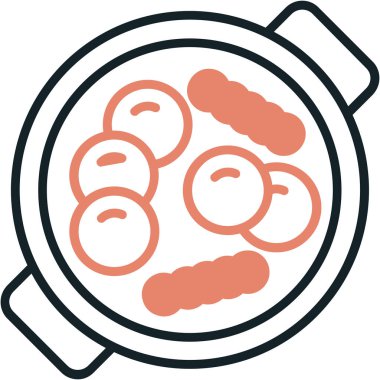 Tavuk. Web simgesi basit illüstrasyon