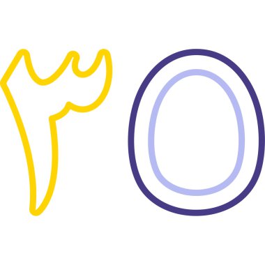 Çizgi çizgisi kuş simgesi beyaz arkaplanda izole edildi. Kuş sembolü. Renkli taslak konsepti. vektör.