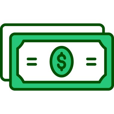 Dolar simgesi vektörü beyaz arkaplanda izole edilmiş, dolar şeffaf işareti. Dolar sembolleri