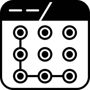 Takvim simgesinin vektör illüstrasyonu