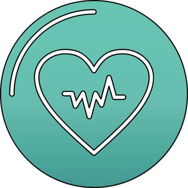 Bir kalp simgesinin vektör illüstrasyonu