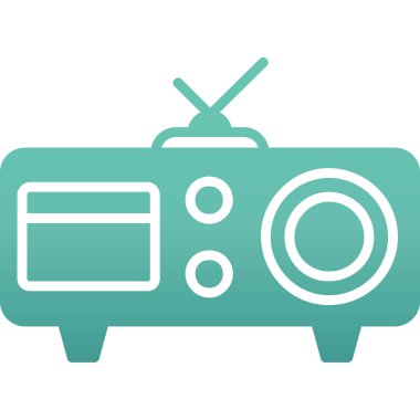 Televizyon. Web simgesi basit illüstrasyon