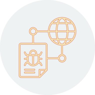 Şeylerin interneti simge vektör illüstrasyonu