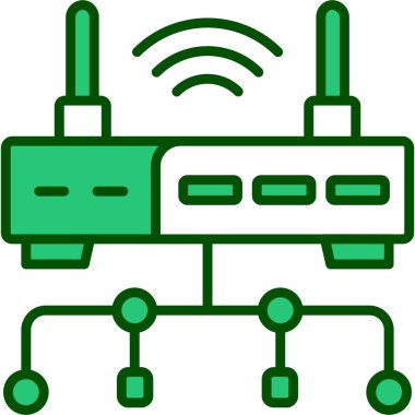 router simgesi vektör illüstrasyonu