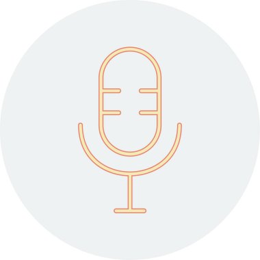 Mikrofon. Web simgesi basit illüstrasyon