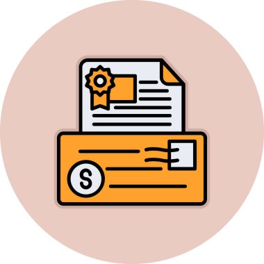 Bir belge simgesinin vektör illüstrasyonu