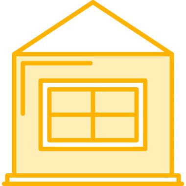 Ev. Web simgesi basit illüstrasyon